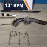 Homem é preso por violência doméstica e posse de arma artesanal em Lucas do Rio Verde