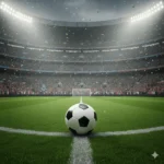 Bola de futebol no estádio