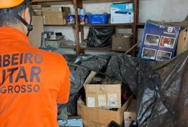 Captura de jiboia em almoxarifado mobiliza bombeiros