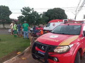 Bombeiros atendem acidente em Campo Verde e socorrem motociclista