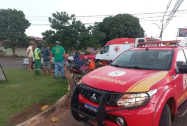 Bombeiros atendem acidente em Campo Verde e socorrem motociclista