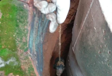 Bombeiros resgatam filhote de cachorro em cisterna