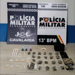 Cavalaria da PM prende suspeito por tráfico de drogas em Lucas