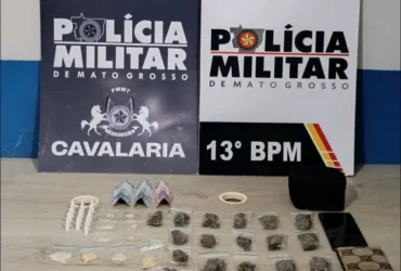 Cavalaria da PM prende suspeito por tráfico de drogas em Lucas