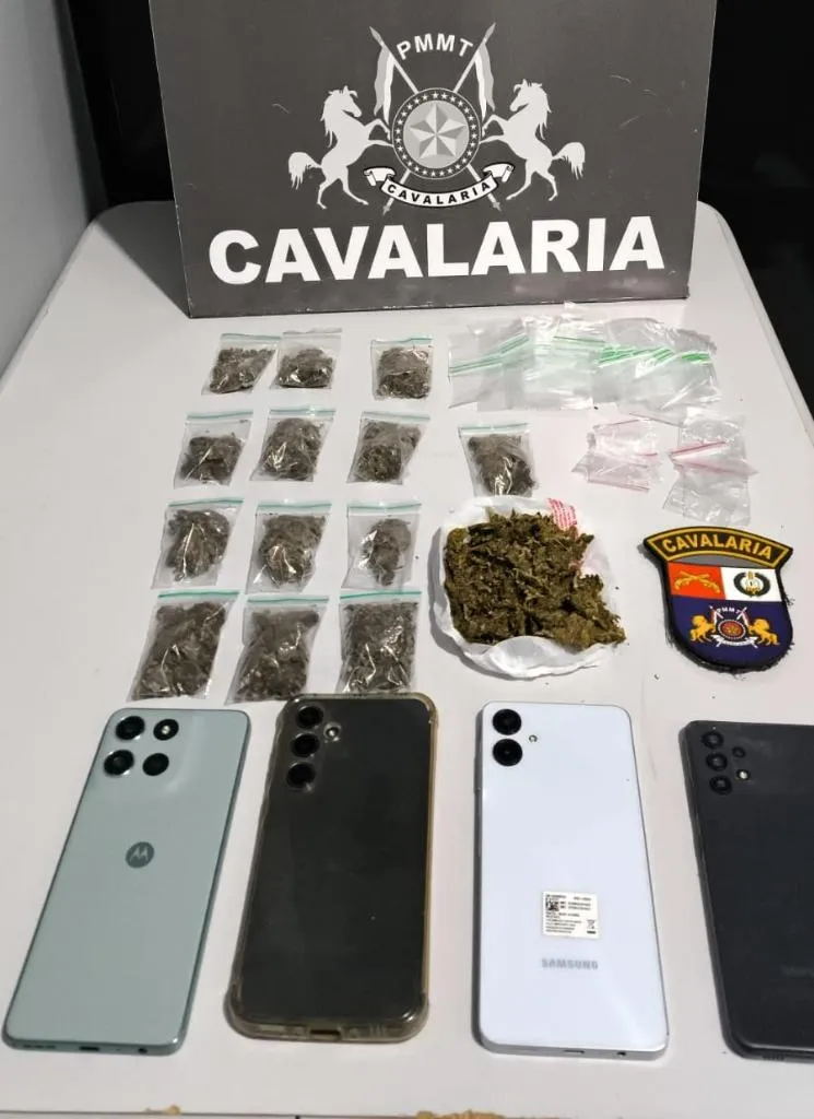 Cavalaria prende suspeitos de tráfico de drogas em Nova Mutum