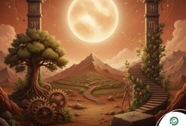 Ilustração astrológica de Vênus em Capricórnio simbolizando abundância e estabilidade em 24 de dezembro de 2025