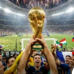 Taça da Copa do Mundo em evento oficial da Fifa.