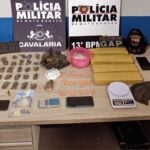 PM prende dois por tráfico de drogas e apreende cerca de 5 KG de entorpecentes em Lucas do Rio Verde