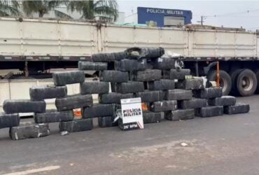 Carga saiu de Manaus e tinha como destino Contagem (MG); entorpecentes estavam escondidos entre bobinas no semi-reboque