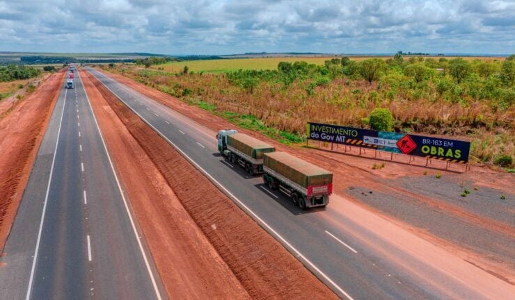 EXPEDIÇÃO 163 – Governo de MT e Nova Rota entregam mais 130 km de pista duplicada na BR-163 nesta quinta-feira (18)