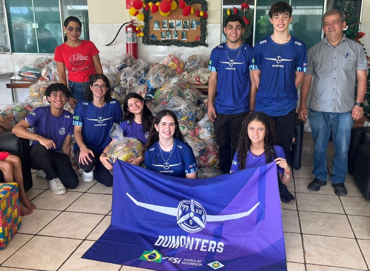 Equipe de robótica do Sesi Escola VG lidera entrega de 36 toneladas de cestas básicas
