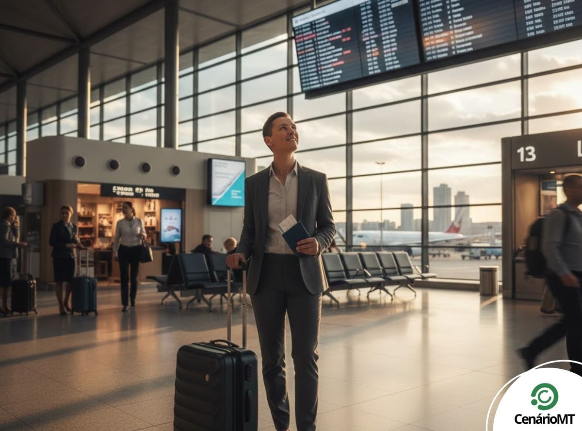 Mala de mão no aeroporto