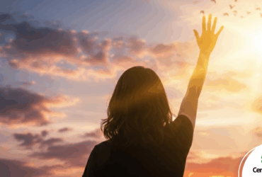 Mulher em paz com sua vida