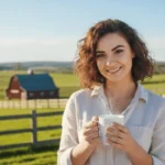 Mulher tomando café