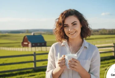 Mulher tomando café
