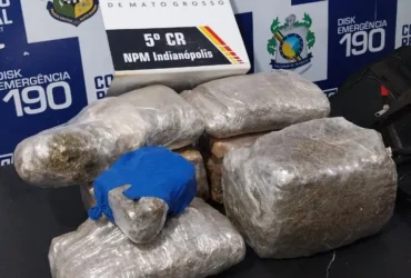 PM apreende dez quilos de supermaconha após acidente na BR-158