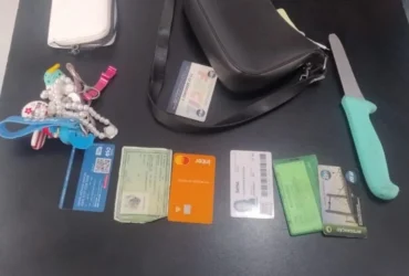 Casal preso por roubo com faca em Cuiabá