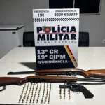 Prisão por violência doméstica em Querência após apreensão de armas