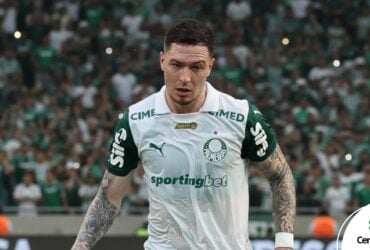 Aníbal Moreno em ação pelo Palmeiras contra o Ceará, pelo Brasileirão