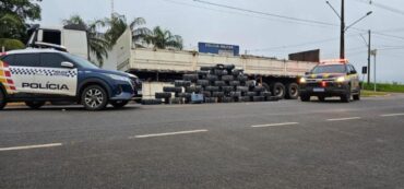 Polícia Militar e Polícia Rodoviária Federal apreendem 800 kg de maconha em caminhão na BR-163 em Nova Mutum