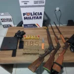 Polícia Militar apreende armas em Itiquira após perseguição