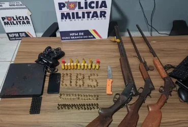 Polícia Militar apreende armas em Itiquira após perseguição