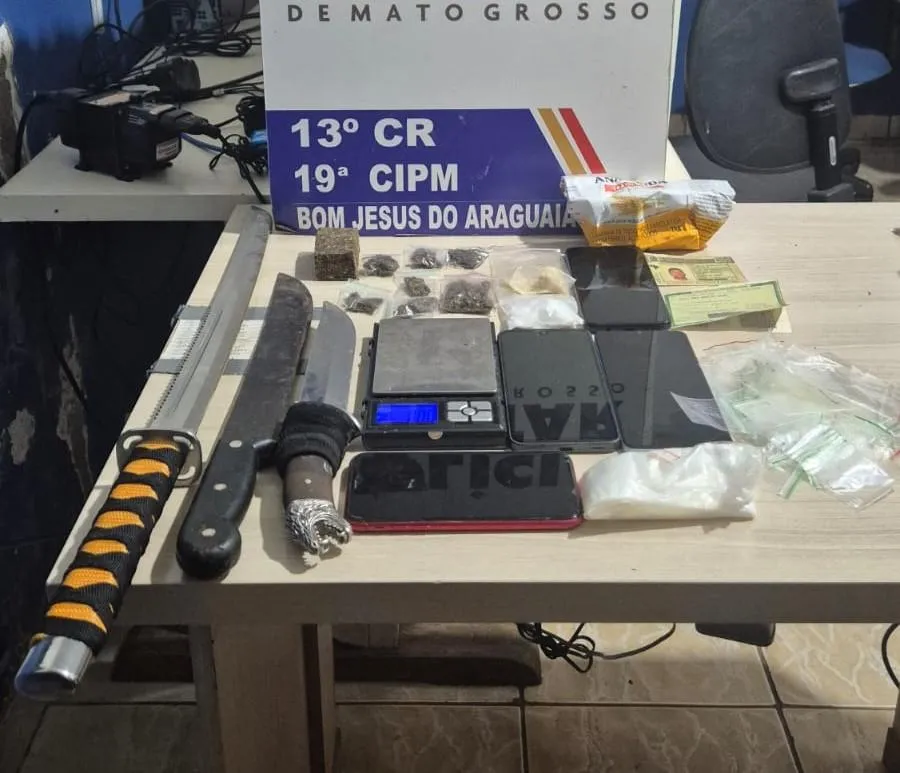 PM detém grupo por tráfico de drogas em Bom Jesus do Araguaia