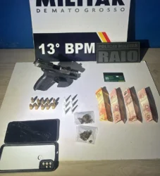 Porte ilegal de arma de fogo leva à prisão em Lucas do Rio Verde