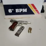 PM registra prisão por porte ilegal de arma de fogo em Cáceres