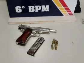 PM registra prisão por porte ilegal de arma de fogo em Cáceres