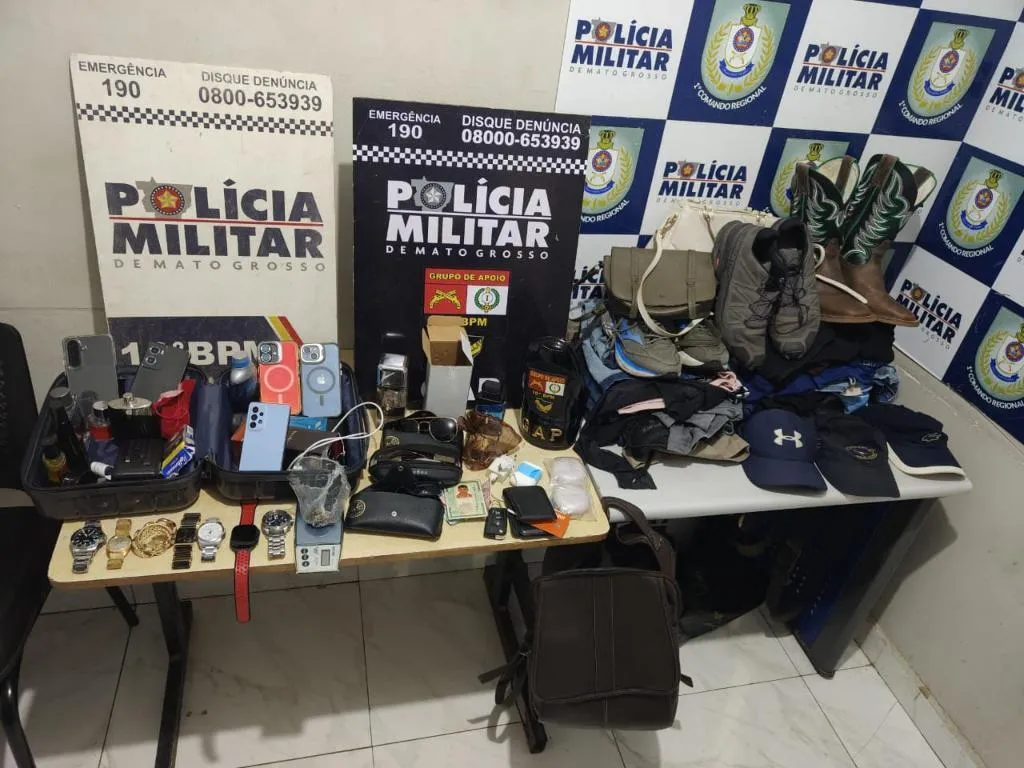 PM prende trio por furto a residências no interior de MT