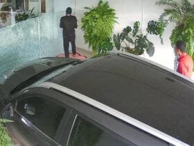 Guarda Municipal foi acionada após roubo no bairro Pioneiro; Fiat Uno levado pelos suspeitos foi localizado abandonado próximo à BR-163