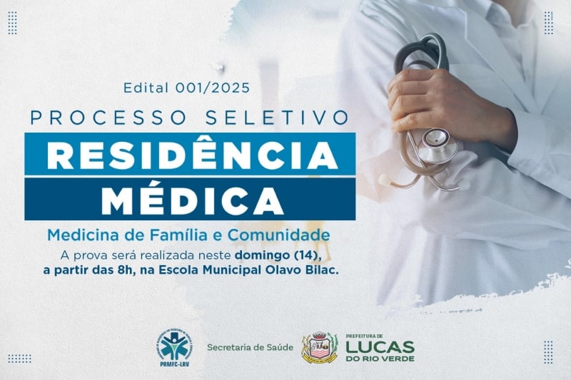 Residência Médica: Prova será realizada neste domingo (14), na Escola Olavo Bilac