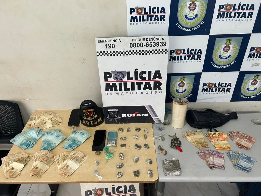 Rotam prende três por tráfico de drogas em Cuiabá