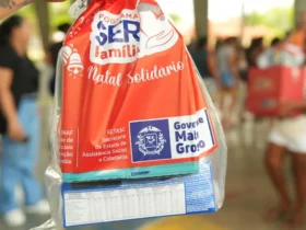 SER Família Natal Solidário entrega 2,2 mil cestas em Cuiabá
