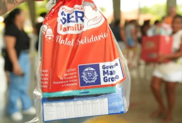 SER Família Natal Solidário entrega 2,2 mil cestas em Cuiabá