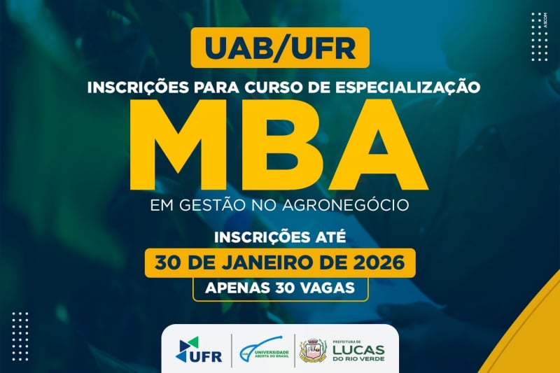 UAB/UFR oferta vagas para curso de especialização MBA em Gestão no Agronegócio