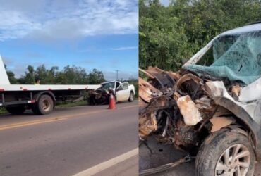 Motorista morre após Saveiro bater em carreta na BR-163 entre Matupá e Peixoto