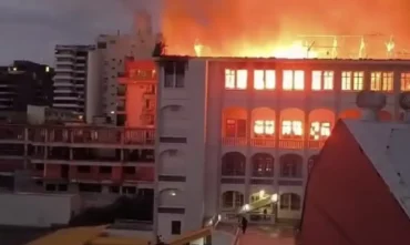 Incêndio atinge colégio marista em santa maria