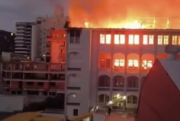Incêndio atinge colégio marista em santa maria