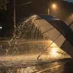 Chuva forte causa alagamento em Pronto Socorro de Várzea Grande