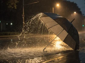 Chuva forte causa alagamento em Pronto Socorro de Várzea Grande