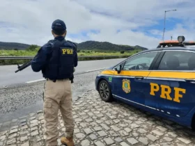 PRF recolhe skunk após achado em ônibus durante fiscalização em Rondonópolis