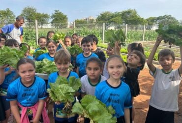 Horta Escolar da Escola Municipal Prof. Marcelino E. Dutra enriquece aprendizado dos alunos