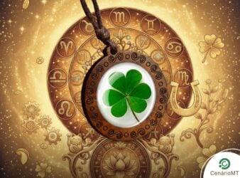 Ilustração dos signos do zodíaco simbolizando a construção da sorte e do sucesso ao longo dos próximos anos