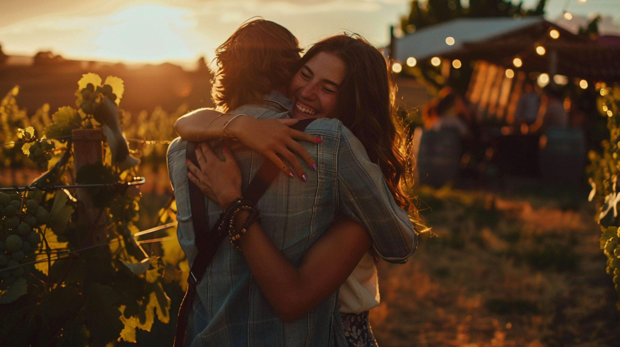 Casal feliz abraçado simbolizando reconciliação e harmonia no relacionamento.