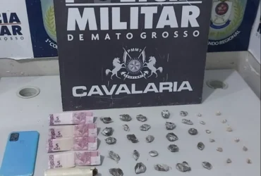 Cavalaria da PM prende dupla por tráfico em Cuiabá