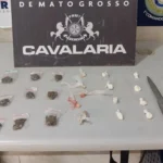 Cavalaria prende suspeito por tráfico de drogas em Cuiabá