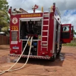 Incêndio em caminhão em Cuiabá é controlado pelos Bombeiros