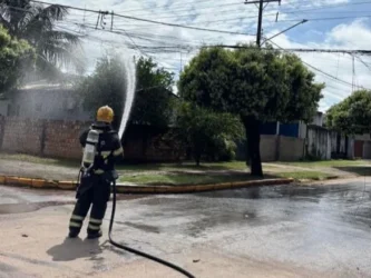 Incêndio em fiação elétrica mobiliza Bombeiros em Lucas